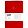 Книга для записей А4 80л лин. "Format" красн.иск.кожа, интегр.переплет, тиснение фольгой, скругл.углы, инд.уп.