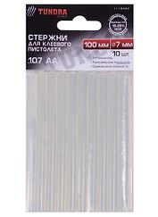 Стержни клеевые "TUNDRA basic" D 7 х 100 мм, 10 шт. 1113444