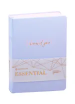 Ежедневник недат. А5 136л Essential. Blue голубой, кожзам, тв.переплет, цветной срез, тонир.блок