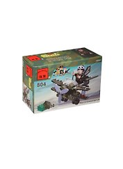 Конструктор пласт. Военный самолет с фигуркой (BRICK804) (159637) (50дет.) (6+) (коробка) (14х5х10см) (в кор. 200шт)