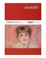 Скетчбук 17,6*25см 44л Sketchmarker&Pushkinskiy MARKER LINE "Ренуар" 160г/м2, твердая обложка, цв.светло-красный, Sketchmarker