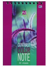 Блокнот А6 40 листов клетка "Contrast color"