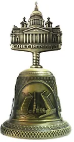 Колокольчик с фигуркой  "Исаакий" цвет бронза