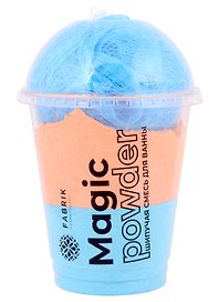 Шипучая смесь для ванны Magic powder в стаканчике (градиент) (с губкой) (340 г)