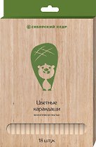 Карандаши цветные "Сибирский Кедр. ECO", 18 цветов 6,9 мм