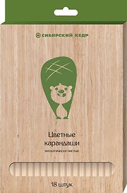 Карандаши цветные "Сибирский Кедр. ECO", 18 цветов 6,9 мм