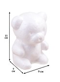 Заготовка из пенопласта, Мишка, 11 х 9 х 7 см (упаковка) - 1
