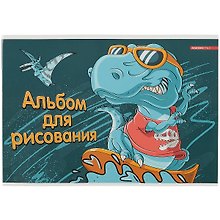 Альбом для рисования «Динозавр на волне» Academy Style А4, 16 листов, скрепка
