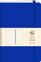 Книга для записей А4 96л кл. "Joy Book. Синее озеро" иск.кожа, тонир.блок, скругл.углы, ляссе, резинка, инд.уп.