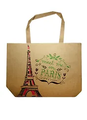 Сумка на молнии Встреча в Париже (42х34) (текстиль) (12-11522-846)