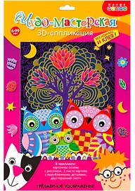 Набор для творчества Дрофа-Медиа Аппликация 3Д Совы в лесу