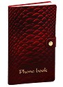 Алфавитная книга на кнопке Lezar А6+, 60 листов, вишня