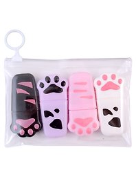 Текстовыделители «Cat's paws» 4 цвета, мини