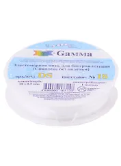 Эластомерная нить (спандекс без оплетки) для бисероплетения, цвет №18 белый (0,1мм) (18м)