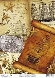 Декупажная карта Фрегаты А4 (DK3037)