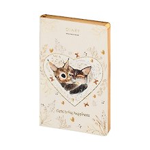 Ежедневник недатированный «Love me. КОТИКИ ПРИНОСЯТ СЧАСТЬЕ» А5, золотой, 128 листов, экокожа, Bruno Visconti