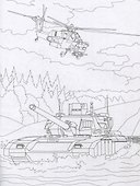 Книжка-раскраска для детей. Военные раскраски. Танки - 2