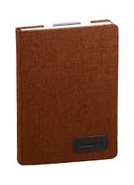 Книга для записей А5 96л кл. "Твид" коричневый, тв.переплет, ляссе, инд.уп.