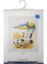 Набор для вышивания крестом Журавли (19х25см) (М225) (мулине DMS, канва Aida14, 5.5 клеток=1см, схема, игла, инструкция) (RTO) (Create for Fun)