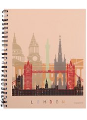 Тетрадь общая «Города Европы (графика)», 96 листов в клетку, А5, в ассортименте - Unnika