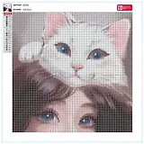 Алмазная мозаика "Кошачьи нежности" 30*30 см