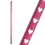 Бумага упаковочная 70*100см "Сердечки на бордовом" глянц., инд.уп.