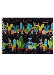 Альбом для рисования Unnika, "Кактусы (графика)", А4, 40 листов, на гребне