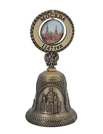 Колокольчик Москва Коллаж-ХВБ (металл) (цв. бронза, ст-цв) (039BR-20-19)
