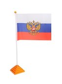 Флаг России настольный, высота 35 см, полотно 21х15 см - 1