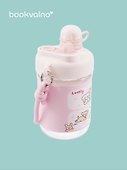 Бутылка с ремешком Kawaii Мишки и Собачки (пластик) (500мл) - 2