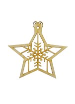 Фигурка-подвеска Звезда-3 (151904) (90х95х3мм) (игрушка из дерева) (упаковка)