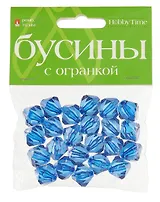 Набор для творчества, HOBBY TIME, Бусины ромб Полупрозрачные с огранкой Ø 16мм, 10цв. 2-583/03