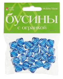 Набор для творчества, HOBBY TIME, Бусины ромб Полупрозрачные с огранкой Ø 16мм, 10цв. 2-583/03