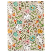 Записная книжка «Зайки на лужайке», 48 листов, А6