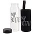 Бутылка в чехле My bottle/Май ботл черная (стекло) (500мл) - 1