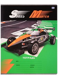 Тетрадь в линейку BG «Speed Master» в ассортименте, 12 листов
