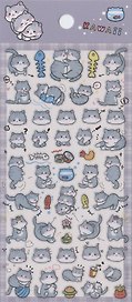 Наклейки Серые Котики
