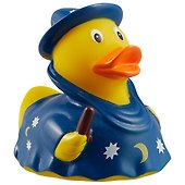 Игрушка для ванной, уточка резиновая FUNNY DUCKS "Уточка волшебник"  ( 1947) - 0