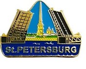 Магнит металлическая эмаль Мосты