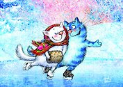 Открытка одинарная Каток 2  Зенюк Р. 16*11см 01147