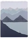 Блокнот "Mountains. Озеро", 80 листов в клетку, 156 х 207 мм, спираль