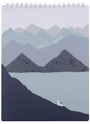 Блокнот 156*207мм 80л кл. "Mountains", озеро, карт.обл., спираль, микротекстурирование, ламинация