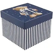 Подарочная коробка «Мишка на синем», большая