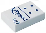 Ластик/Стирательная резинка Maped Domino 40, 32х22х8,5 мм, белая, в виде домино, дисплей,511240