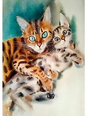 Алмазная мозаика (классическая) с подрамником, с полным заполнением "Материнская любовь", 17 х 22 см