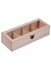 Шкатулка с 4 отд. со стеклом, 25*9*6,5 (дерево) (11-08023-ZA-1007)