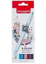 Линеры двусторонние 06цв "Brushpen Венеция"