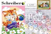 Набор для творчества, Набор для раскрашивания по номерам Schreiber/Шрайбер Котенок с мячом 30*40см
