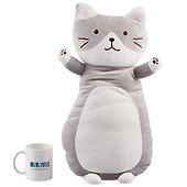 Мягкая игрушка Кот серый на спине (70 см) - 2