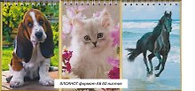 Блокнот, "Животные, Буквоед, А6, 60 листов, на спирали, в ассортименте